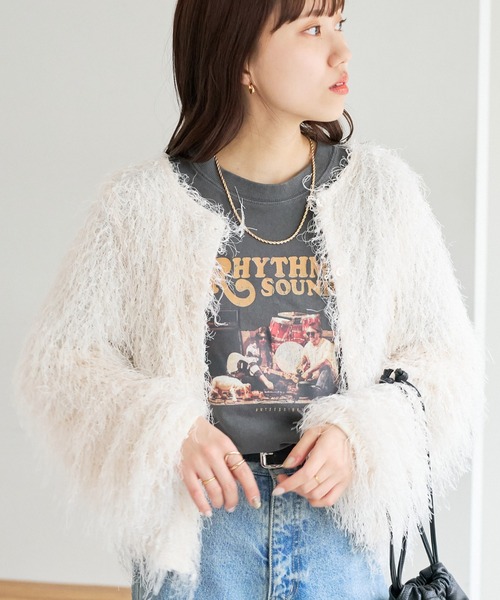 DISCOAT（ディスコート）の「《新色追加！》【ユニセックス】ピグメントアソートロックTシャツ（Tシャツ/カットソー・レディース・モカ/チャコールグレー/ベージュ・FREE）」の13枚目の写真