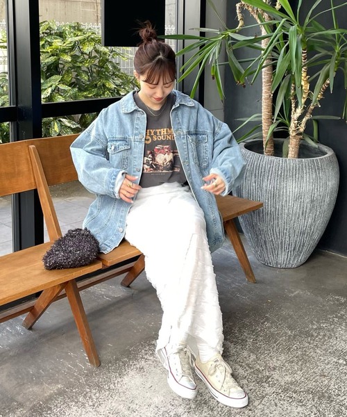 DISCOAT（ディスコート）の「《新色追加！》【ユニセックス】ピグメントアソートロックTシャツ（Tシャツ/カットソー・レディース・モカ/チャコールグレー/ベージュ・FREE）」の20枚目の写真