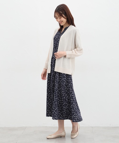 Honeys（ハニーズ）の「バンドカラーワンピース（ワンピース・レディース・グリーン系その他/ホワイト×ブラック/ネイビー×ホワイト・LL/L/M/S/3L）」の4枚目の写真