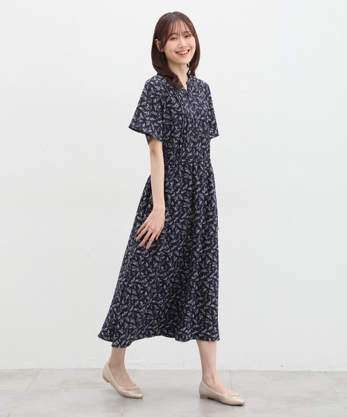 Honeys（ハニーズ）の「バンドカラーワンピース（ワンピース・レディース・グリーン系その他/ホワイト×ブラック/ネイビー×ホワイト・LL/L/M/S/3L）」の5枚目の写真