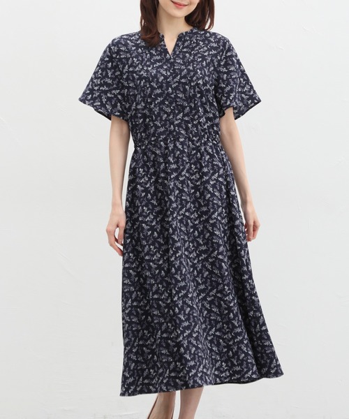 Honeys（ハニーズ）の「バンドカラーワンピース（ワンピース・レディース・グリーン系その他/ホワイト×ブラック/ネイビー×ホワイト・LL/L/M/S/3L）」の6枚目の写真