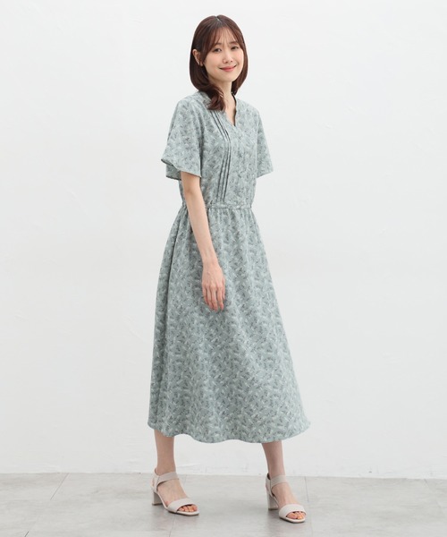 Honeys（ハニーズ）の「バンドカラーワンピース（ワンピース・レディース・グリーン系その他/ホワイト×ブラック/ネイビー×ホワイト・LL/L/M/S/3L）」の8枚目の写真