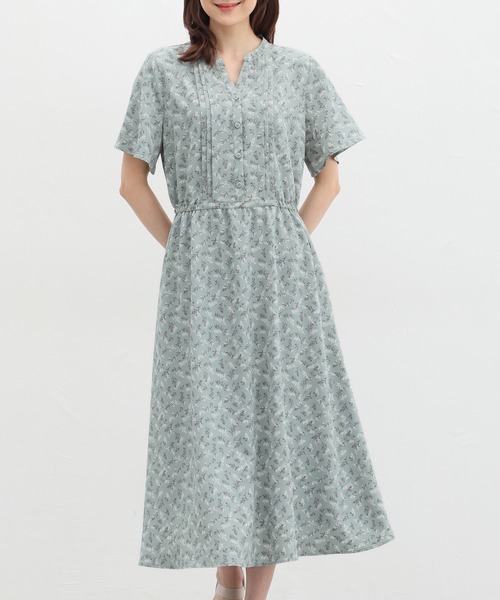 Honeys（ハニーズ）の「バンドカラーワンピース（ワンピース・レディース・グリーン系その他/ホワイト×ブラック/ネイビー×ホワイト・LL/L/M/S/3L）」の9枚目の写真