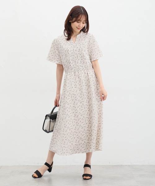 Honeys（ハニーズ）の「バンドカラーワンピース（ワンピース・レディース・グリーン系その他/ホワイト×ブラック/ネイビー×ホワイト・LL/L/M/S/3L）」の11枚目の写真