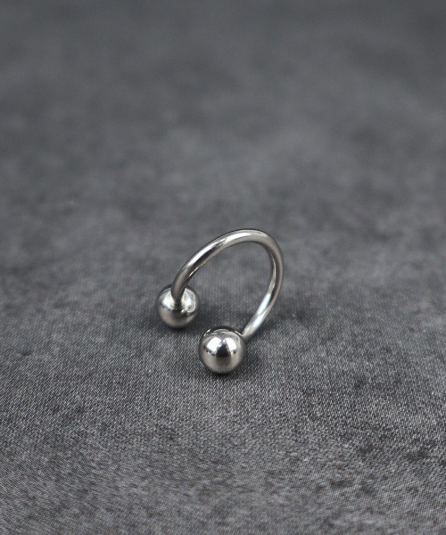 4INT.(フォイント)の「スパイラルバーベル ボディピアス 16G (片耳用) / サージカルステンレス316L (金属アレルギー対応)(ピアス(片耳用)・メンズ・ブラック/シルバー・10/8)」の14枚目の写真