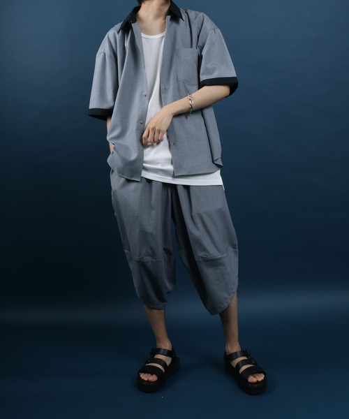 ANPAS(アンパス)の「High Function Nanofine Dry Fabric Shirt/ナノファイン加工 ドライ ポリシャツ(シャツ/ブラウス・メンズ・ブラック/グレー/ブルー/ネイビー/アイボリー・LL/M/L)」の17枚目の写真