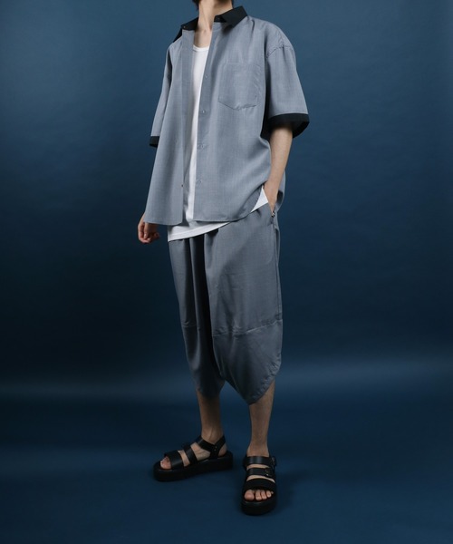 ANPAS(アンパス)の「High Function Nanofine Dry Fabric Shirt/ナノファイン加工 ドライ ポリシャツ(シャツ/ブラウス・メンズ・ブラック/グレー/ブルー/ネイビー/アイボリー・LL/M/L)」の18枚目の写真