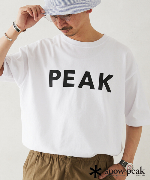 Snow Peak（スノーピーク）の「【SNOW PEAK / スノーピーク】別注 SP Logo Tシャツ（Tシャツ/カットソー・メンズ・ブラック/ライトグリーン/ピンク/ホワイト/ブルー・SMALL/LARGE/MEDIUM）」の2枚目の写真