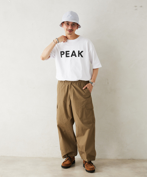 Snow Peak（スノーピーク）の「【SNOW PEAK / スノーピーク】別注 SP Logo Tシャツ（Tシャツ/カットソー・メンズ・ブラック/ライトグリーン/ピンク/ホワイト/ブルー・SMALL/LARGE/MEDIUM）」の10枚目の写真