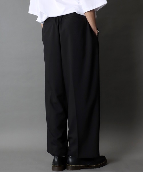 SITRY（シトリー）の「SITRY 2Tuck Drape Wide Pants/別注 2タック ドレープ ワイドパンツ バルーンパンツ スラックス（スラックス・メンズ・チャコール/ホワイト/ブラック/アイボリー/モカ・L/M/S/LL）」の22枚目の写真
