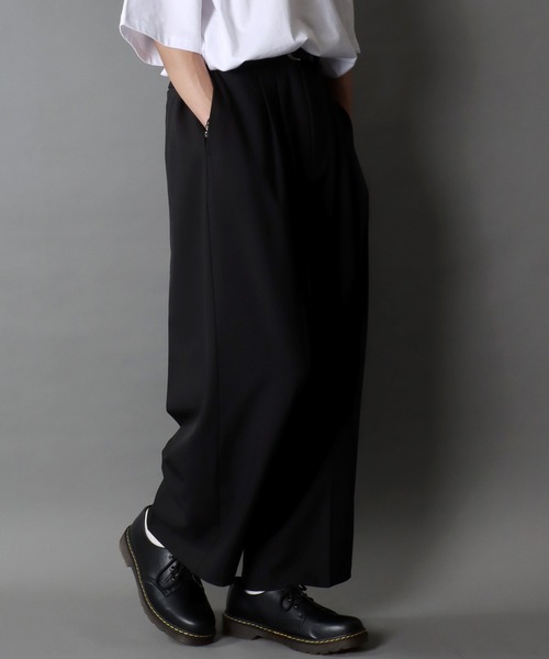SITRY(シトリー)の「2026SS新柄追加 2Tuck Drape Wide Pants/別注 2タック ドレープ ワイドパンツ バルーンパンツ スラックス(スラックス・メンズ・チャコール/ホワイト/ブラック/アイボリー/モカ/ブラック系その他/ブラック系その他2・L/M/S/LL)」の20枚目の写真