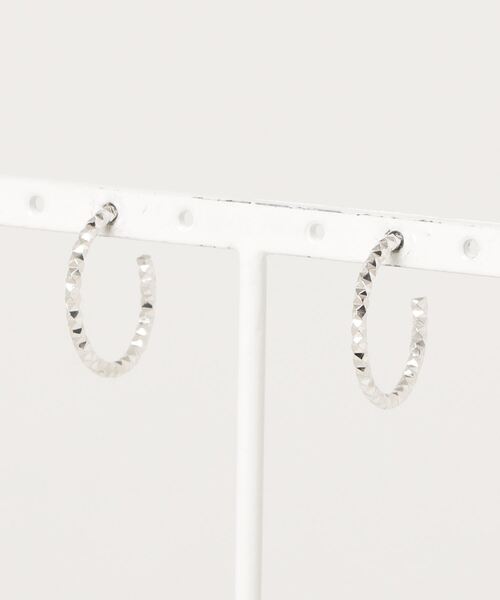 【925 SILVER ACC】カットボールフープピアス21mmSV925(OG)（ピアス（両耳用））｜tone（トーン）