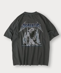 ピグメント加工ヴィンテージTシャツ/ロックT/バックプリント/オーバーサイズ