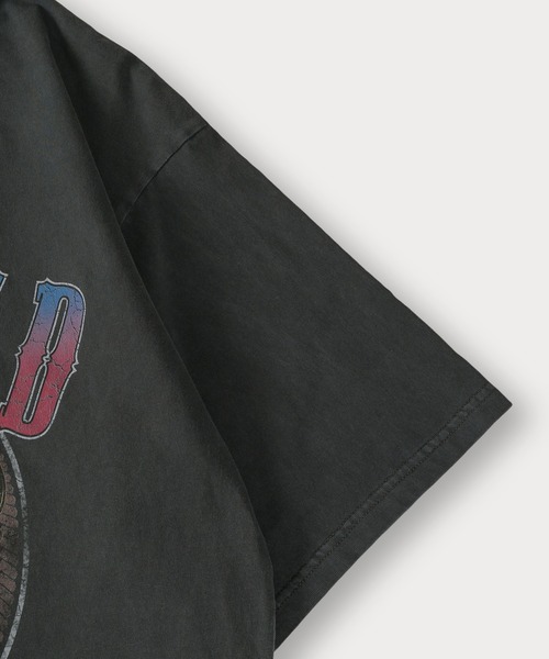 SlashDate（スラッシュデイト）の「ピグメント加工ヴィンテージTシャツ/ロックT/バックプリント/オーバーサイズ（Tシャツ/カットソー・メンズ・ブラック系その他/ブラック系その他2/ブラック/ホワイト・M/L）」の12枚目の写真