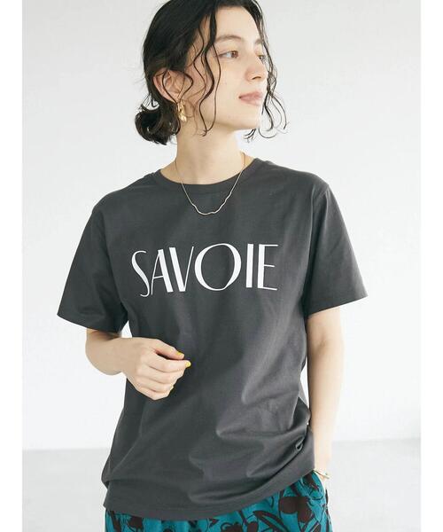 CRAFT STANDARD BOUTIQUE(クラフトスタンダードブティック)の「UVカット / SAVOIE TEE(Tシャツ/カットソー・レディース・ブラック/オフホワイト/チャコールグレー/ベージュ・M/L)」の6枚目の写真