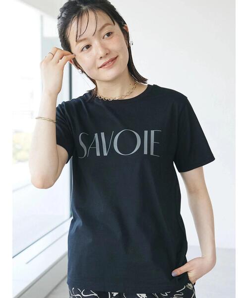 CRAFT STANDARD BOUTIQUE(クラフトスタンダードブティック)の「UVカット / SAVOIE TEE(Tシャツ/カットソー・レディース・ブラック/オフホワイト/チャコールグレー/ベージュ・M/L)」の7枚目の写真