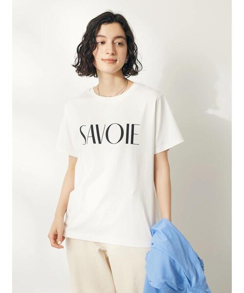 CRAFT STANDARD BOUTIQUE(クラフトスタンダードブティック)の「UVカット / SAVOIE TEE(Tシャツ/カットソー・レディース・ブラック/オフホワイト/チャコールグレー/ベージュ・M/L)」の9枚目の写真