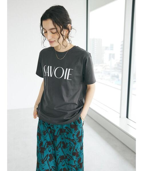 CRAFT STANDARD BOUTIQUE(クラフトスタンダードブティック)の「UVカット / SAVOIE TEE(Tシャツ/カットソー・レディース・ブラック/オフホワイト/チャコールグレー/ベージュ・M/L)」の18枚目の写真
