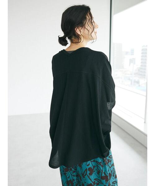 CRAFT STANDARD BOUTIQUE(クラフトスタンダードブティック)の「UVカット / SAVOIE TEE(Tシャツ/カットソー・レディース・ブラック/オフホワイト/チャコールグレー/ベージュ・M/L)」の20枚目の写真