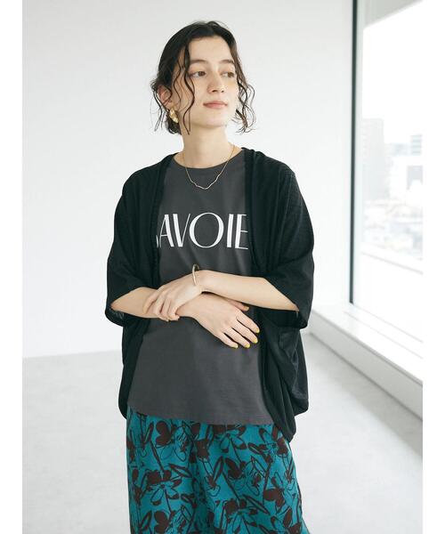 CRAFT STANDARD BOUTIQUE(クラフトスタンダードブティック)の「UVカット / SAVOIE TEE(Tシャツ/カットソー・レディース・ブラック/オフホワイト/チャコールグレー/ベージュ・M/L)」の21枚目の写真