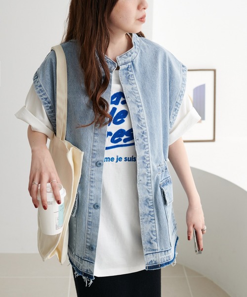 DISCOAT（ディスコート）の「【ユニセックス】デニムリメイクベスト