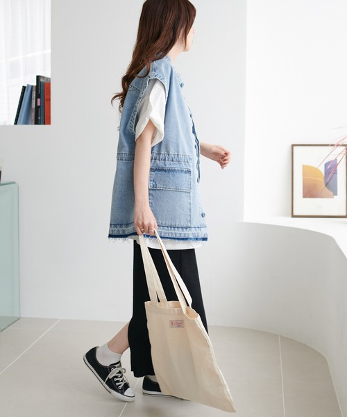 DISCOAT（ディスコート）の「【ユニセックス】デニムリメイクベスト