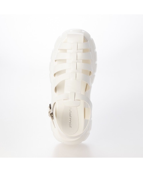 Mafmof(マフモフ)の「Mafmof(マフモフ)8cm厚底プラットフォームグルカサンダル(サンダル・レディース・ブラック/ホワイト・LL/M/L/S)」の16枚目の写真