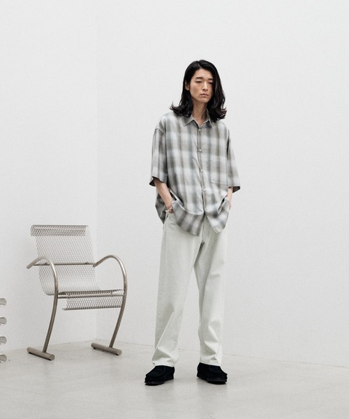 WYM LIDNM（ウィム バイ リドム）の「OMBRE CHECK HS SHIRT（シャツ/ブラウス・メンズ・ダークグレー/グレー・M/L/S）」の5枚目の写真