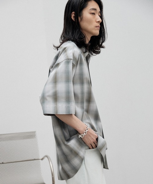 WYM LIDNM（ウィム バイ リドム）の「OMBRE CHECK HS SHIRT（シャツ/ブラウス・メンズ・ダークグレー/グレー・M/L/S）」の7枚目の写真