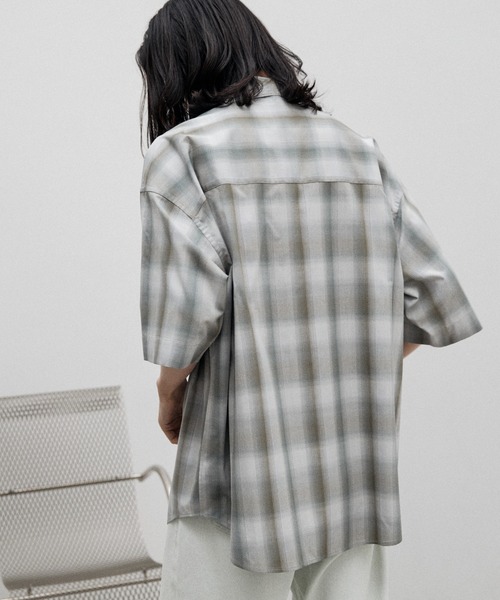 WYM LIDNM（ウィム バイ リドム）の「OMBRE CHECK HS SHIRT（シャツ/ブラウス・メンズ・ダークグレー/グレー・M/L/S）」の8枚目の写真
