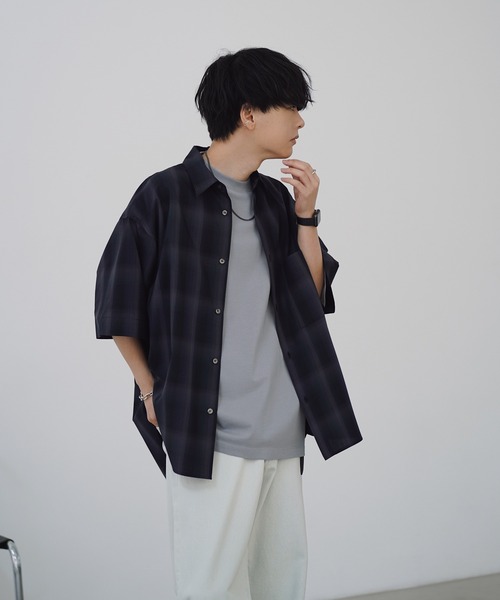OMBRE CHECK HS SHIRT（シャツ/ブラウス）｜WYM LIDNM（ウィム バイ