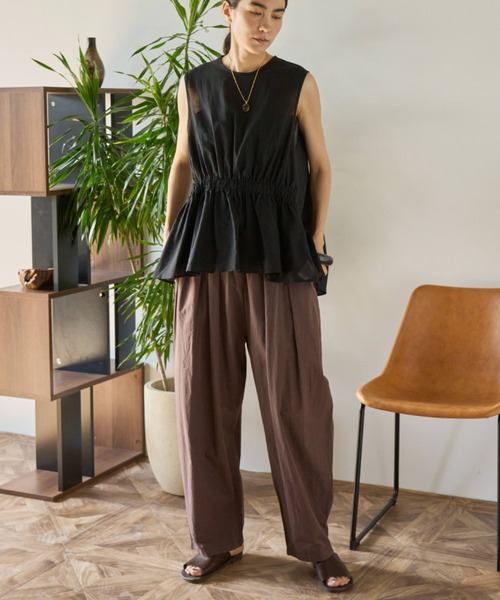 なぬ出品 Libra Cue パンツ コクーンシルエットイージーパンツ レディース
