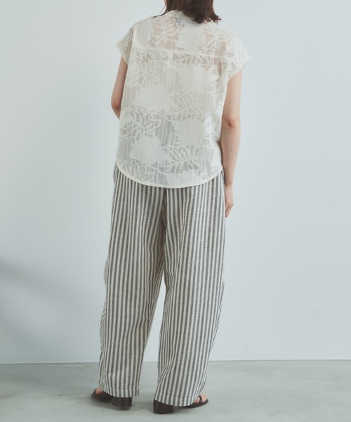 Libra Cue（リブラ キュー）の「コクーンシルエットイージーパンツ（その他パンツ・レディース・ベージュ/ブラック/ストライプ/ブラウン・FREE）」の6枚目の写真