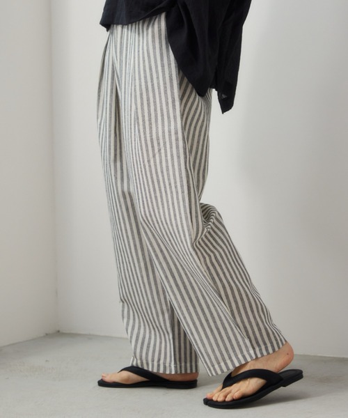 Libra Cue（リブラ キュー）の「コクーンシルエットイージーパンツ（その他パンツ・レディース・ベージュ/ブラック/ストライプ/ブラウン・FREE）」の14枚目の写真