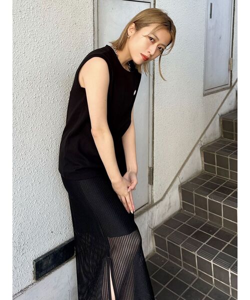 MURUA（ムルーア）の「シースルーメッシュスカート（スカート