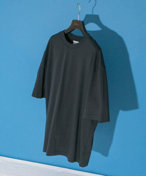 URBAN RESEARCH ROSSO MEN（アーバンリサーチロッソメン）の「『XLサイズあり』『UR TECH』防汚加工 リラックスクルーネックTシャツ（Tシャツ/カットソー・メンズ・ネイビー/ホワイト/ブラック/グレー・SMALL/MEDIUM/LARGE/X-LARGE）」の4枚目の写真