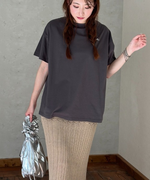 Per sist ence(パーシエンス)の「オーバーサイズSTATIONバックプリントTシャツ(Tシャツ/カットソー・レディース・ピンク/ブラック/オフホワイト/チャコールグレー・FREE)」の19枚目の写真