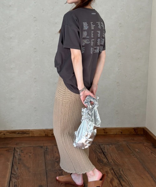 Per sist ence(パーシエンス)の「オーバーサイズSTATIONバックプリントTシャツ(Tシャツ/カットソー・レディース・ピンク/ブラック/オフホワイト/チャコールグレー・FREE)」の12枚目の写真