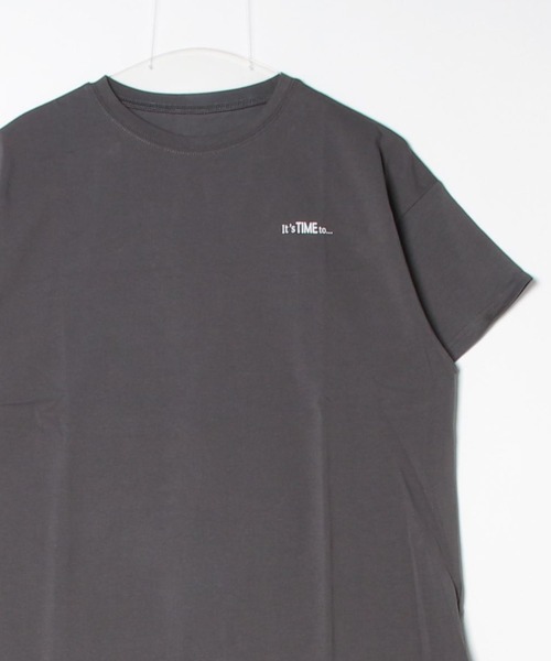 Per sist ence(パーシエンス)の「オーバーサイズSTATIONバックプリントTシャツ(Tシャツ/カットソー・レディース・ピンク/ブラック/オフホワイト/チャコールグレー・FREE)」の17枚目の写真