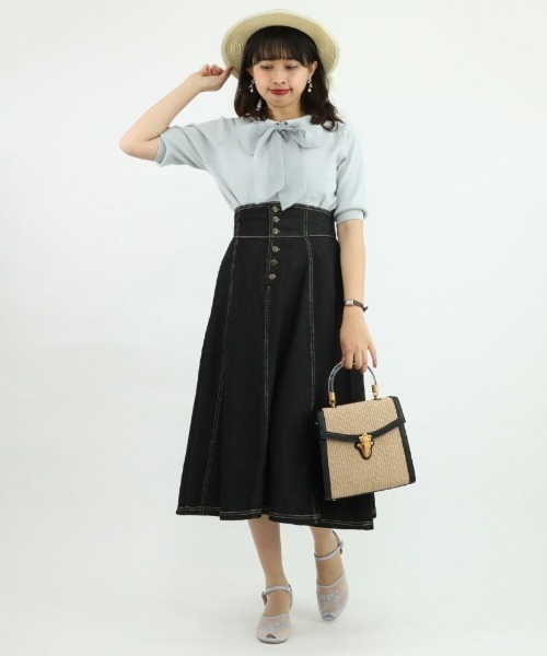F i.n.t(フィント)の「3WAYオーガンジーリボンニットプルオーバー/F&A/fint(ニット/セーター・レディース・ライトピンク/アイボリー/ブルーグレー・FREE)」の22枚目の写真