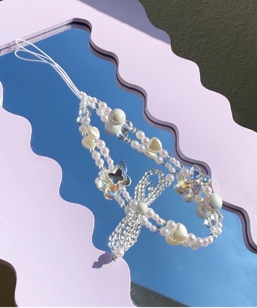 WEGO（ウィゴー）の「WEGO/パールストラップ（スマホグッズ・レディース・ホワイト・FREE）」の3枚目の写真