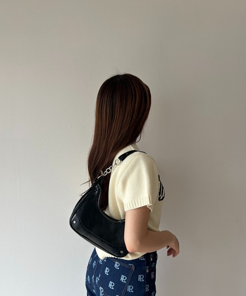 RiLi（リリ）の「バルキーチェーンハンドバッグ【RL】（ハンドバッグ・レディース・シルバー/ブラック・FREE）」の5枚目の写真