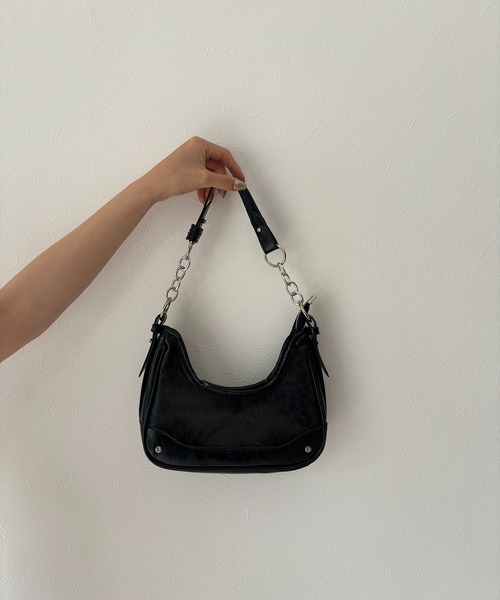 RiLi（リリ）の「バルキーチェーンハンドバッグ【RL】（ハンドバッグ・レディース・シルバー/ブラック・FREE）」の3枚目の写真