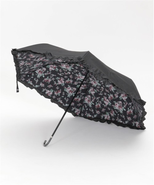 axes femme(アクシーズファム)の「ローズブーケ柄晴雨兼用折傘(折りたたみ傘・レディース・キナリ/ブラック・FREE)」の10枚目の写真