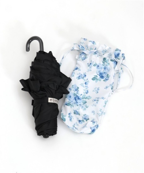 axes femme(アクシーズファム)の「ローズブーケ柄晴雨兼用折傘(折りたたみ傘・レディース・キナリ/ブラック・FREE)」の12枚目の写真