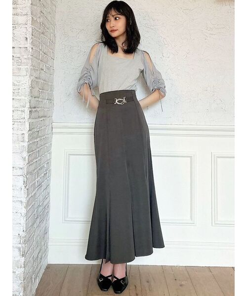 RESEXXY（リゼクシー）の「ギャザースリーブカットトップス（Tシャツ/カットソー・レディース・ブルー/ブラック/ホワイト・FREE）」の16枚目の写真