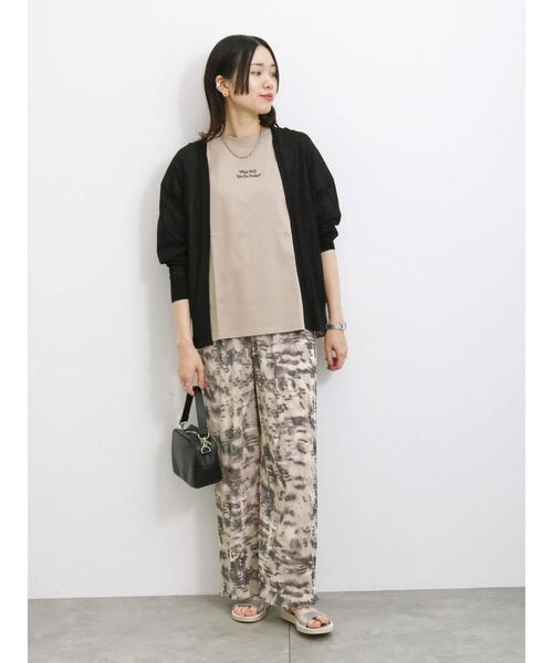 Samansa Mos2 blue（サマンサモスモスブルー）の「【接触冷感】刺繍フレンチスリーブT（Tシャツ/カットソー・レディース・ダークオレンジ/オフホワイト/ブルー/ブラック/ベージュ・F）」の14枚目の写真