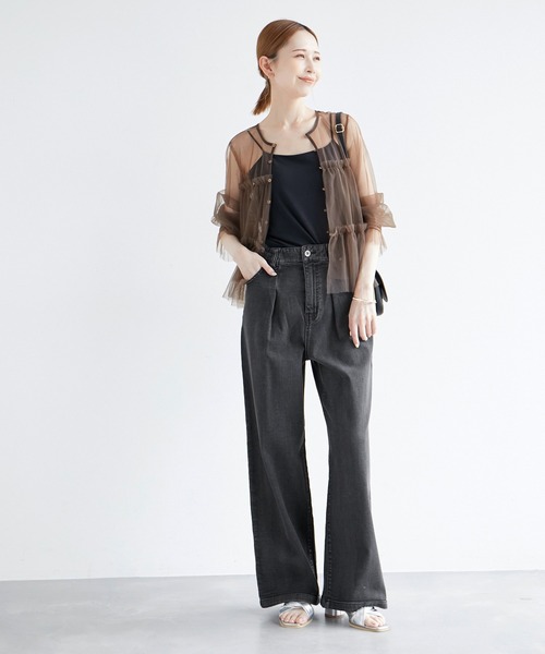 ROPE' PICNIC（ロペピクニック）の「デニムタックワイドパンツ（デニムパンツ・レディース・ブラック系その他/ブルー・36/38/40）」の11枚目の写真