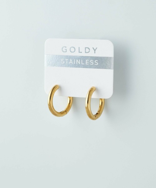 GOLDY（ゴールディ）の「【金属アレルギー軽減】ベーシック ライン ミドル フープ ステンレス ステップレス フィット イヤリング（イヤリング・レディース・ゴールド/シルバー・FREE）」の8枚目の写真