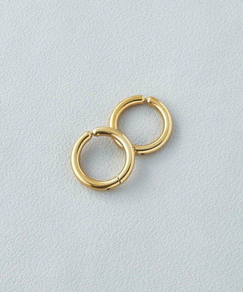 GOLDY（ゴールディ）の「【金属アレルギー軽減】ベーシック ライン ミドル フープ ステンレス ステップレス フィット イヤリング（イヤリング・レディース・ゴールド/シルバー・FREE）」の6枚目の写真
